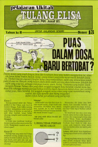 Cover TE 13 PUAS DALAM DOSA BARU BERTOBAT